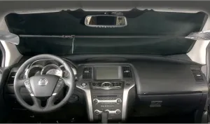 Intro-Tech Automotive LR-18-S Custom Fit Windshield Winter, Snow, Ice and Frost Shade for Select Land Rover Range Rover Evoque Coupe Models, Silver