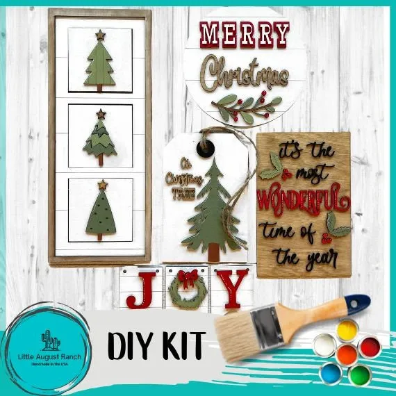 It's the Most Wonderful Time of the Year Shelf Sitter DIY-  Wood Blanks to Paint and Craft