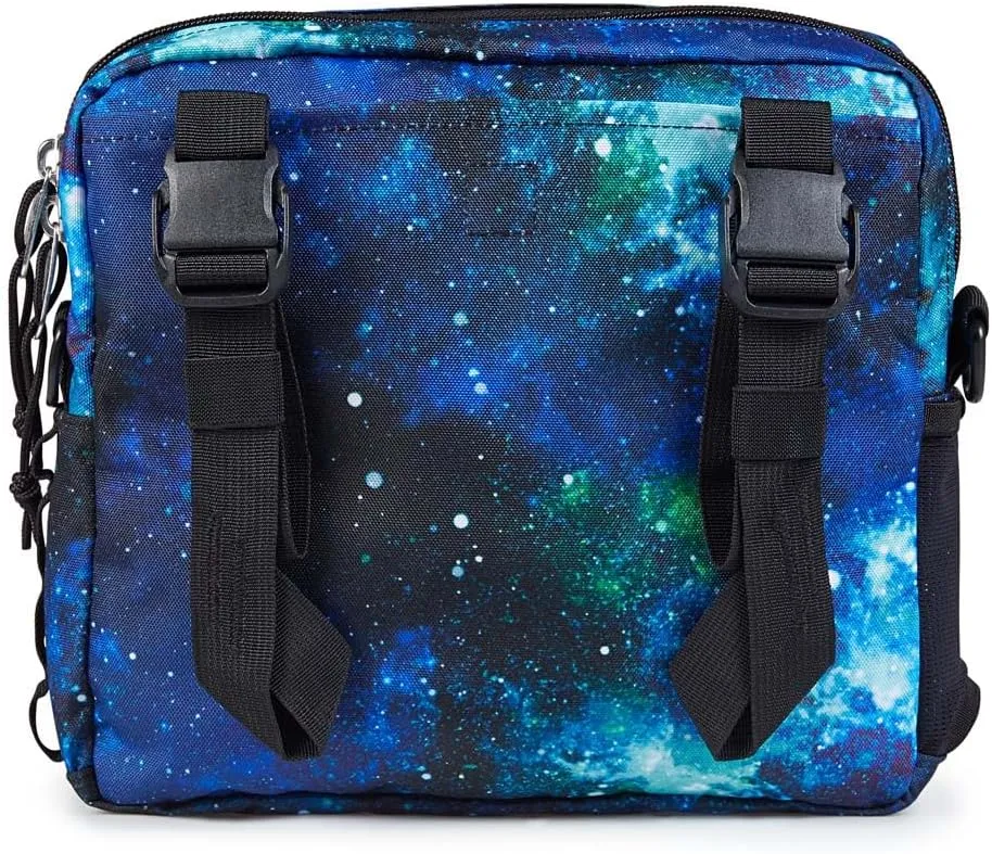 JanSport Central Adaptive Accessory Bag – Wheelchair & Walker Compatible, Versatile Carry Options, Tuck-Away Adjustable Loops, SaniStash Pocket for Easy Access, Cyberspace Galaxy