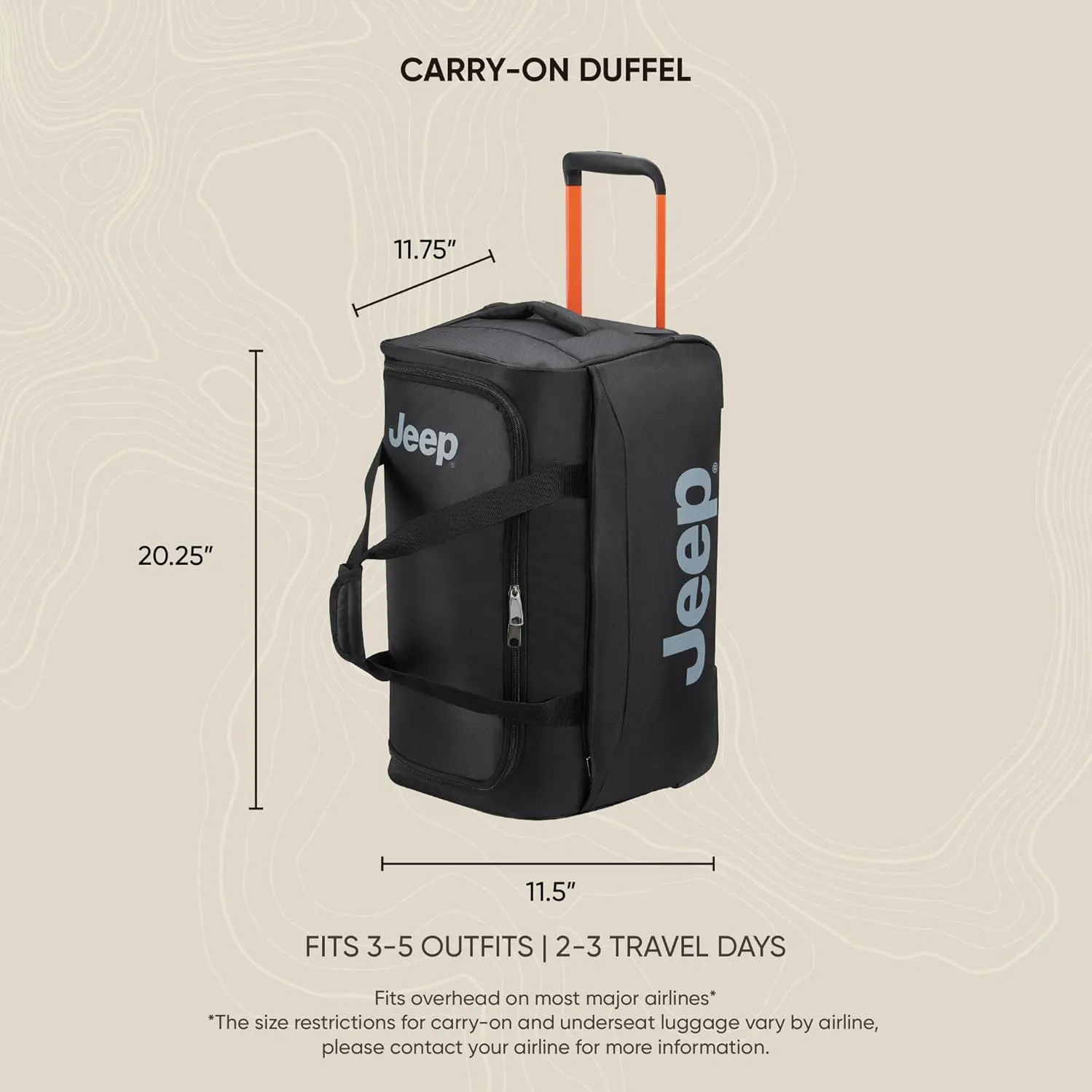 Jeep JS009D Rolling Duffel