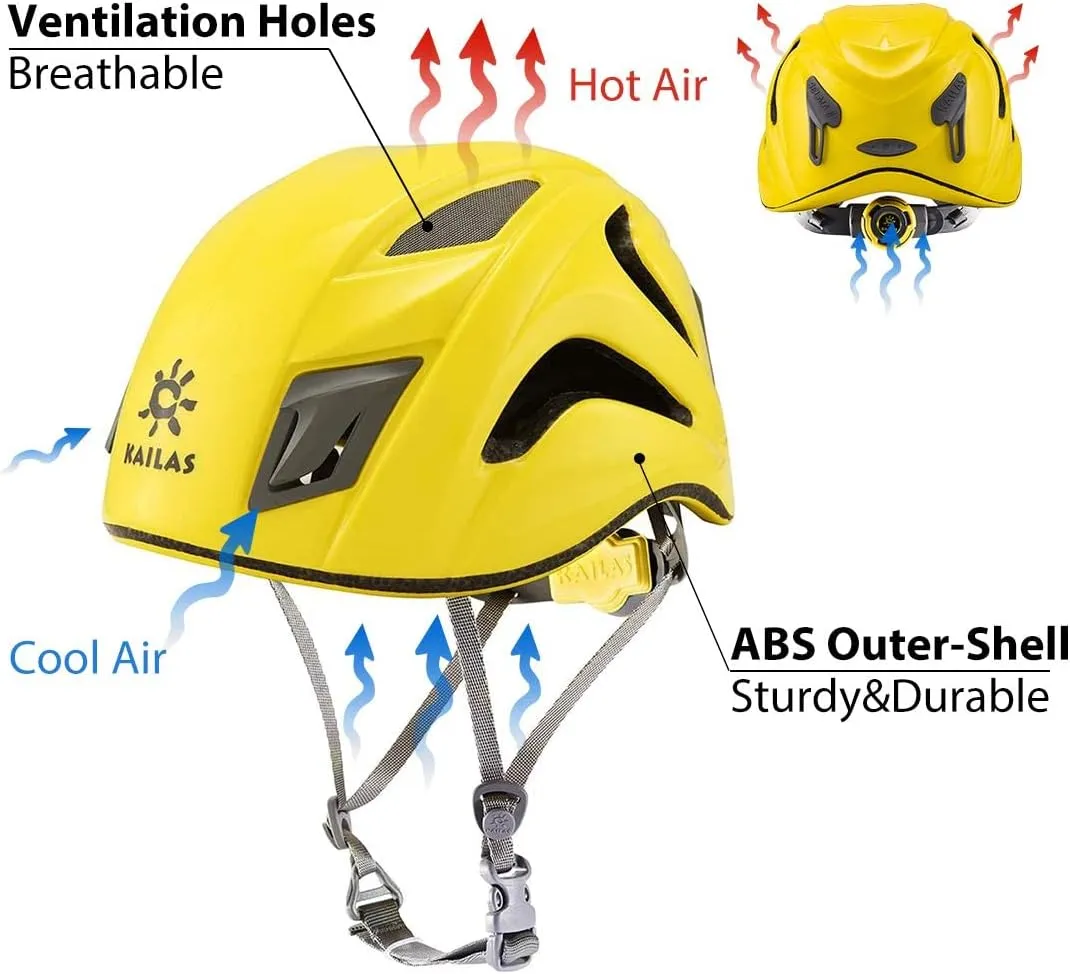 Kailas Rock Climbing Helmet Men Mountaineering Helmet Arborist Helmet Hiking Caving Search and Rescue Tree Climbing Helmet Adjustable