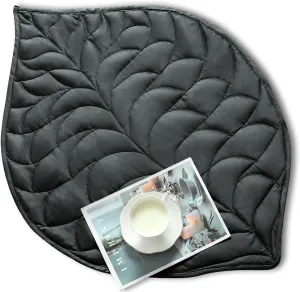Kaisa Weighted Lap Blanket 5lbs 23'' x 29'', 100% Rayon Made from Bamboo, Weighted Blanket for Adults for Travel Relaxation, Machine Washable, Dark Gray