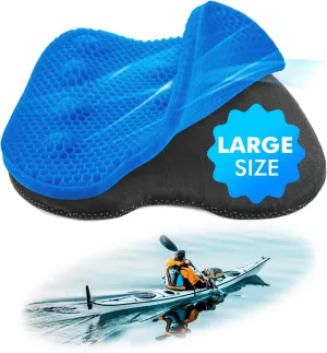 Kayak Seat Cushion, Extra Large Anti Slip Thicken Gel Kayak Seat Pad Breathable Waterproof Kayak Cushion for Sit in Kayaks Canoe and Boat, Lifetime Kayak Accessories Equipment Gear for Fishing Kayak