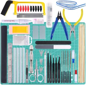 Keadic 87Pcs Modeler Basic Tools Craft Set Hobby Building Tools Kit Gundam Model Tools Kit Gundam Modeler Basic Tools for Gundam Car Model Building