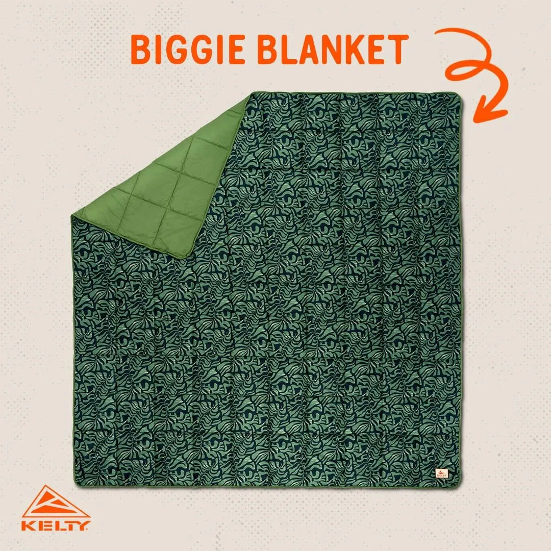 Kelty | Biggie Blanket Fern - Lightweight, Cozy Oversized 2P Blanket - Queen