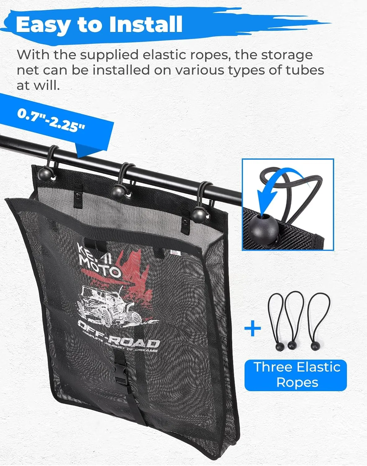 KEMIMOTO Large Trash Sack for UTV ATV, Dry-Wet Trash Bag PVC Mesh Trash Sack Universal Accessorie Compatible with Polaris RZR, Can-Am, CFMOTO, Teryx, Pioneer, Golf Cart, Off-Road-Work Print