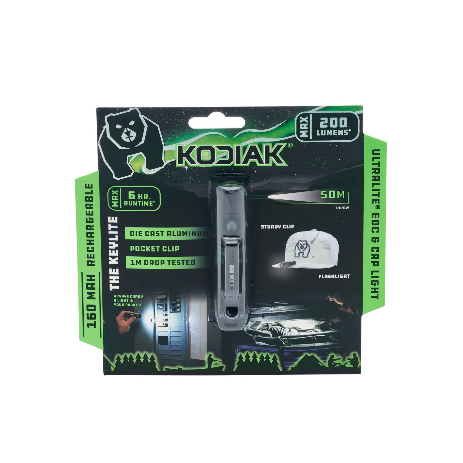 Kodiak® Keychain Flashlight with Clip