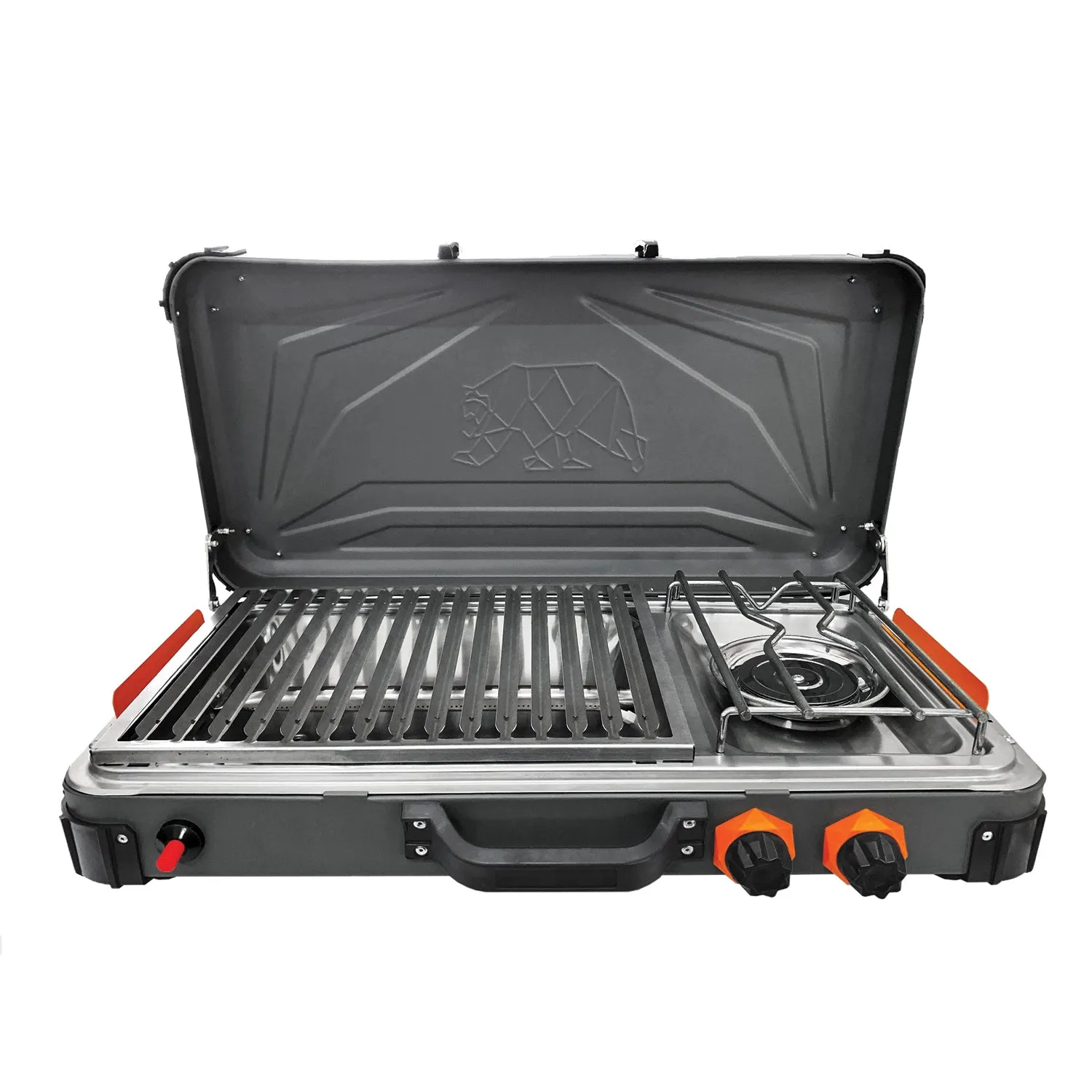 Kuma 871-KM-GBPS-GROR Grill & Burner Propane Stove - Graphite/Orange