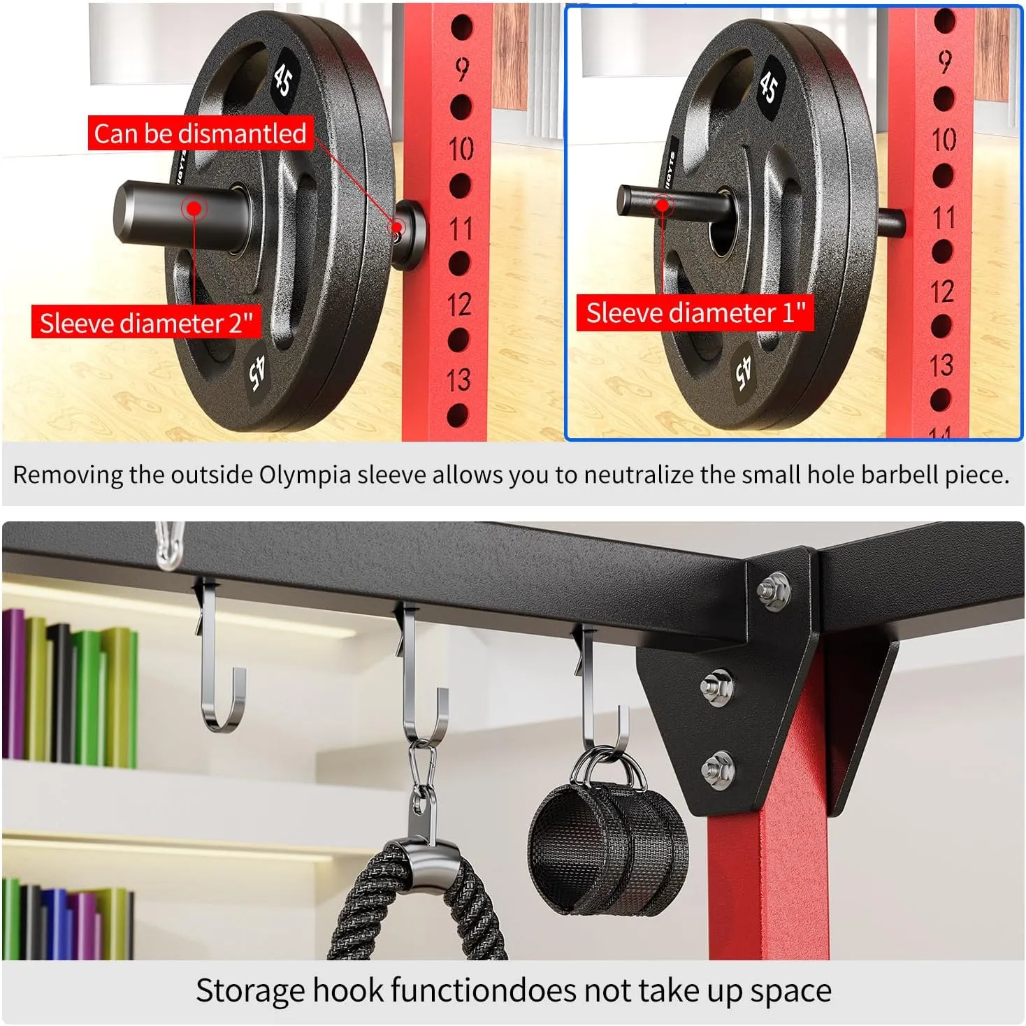 L02 Power Cages Multi-Purpose Squat Rack with Cable Crossover System, Matching Olympic Barbell Weight Set ，Weight Bench, for Garage and Home Gyms