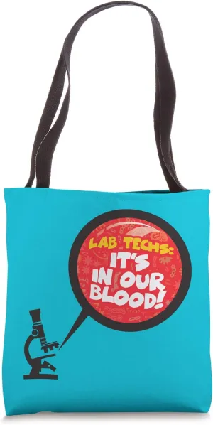 Lab Medical Blood Tech Microscope Funny Tote Bag