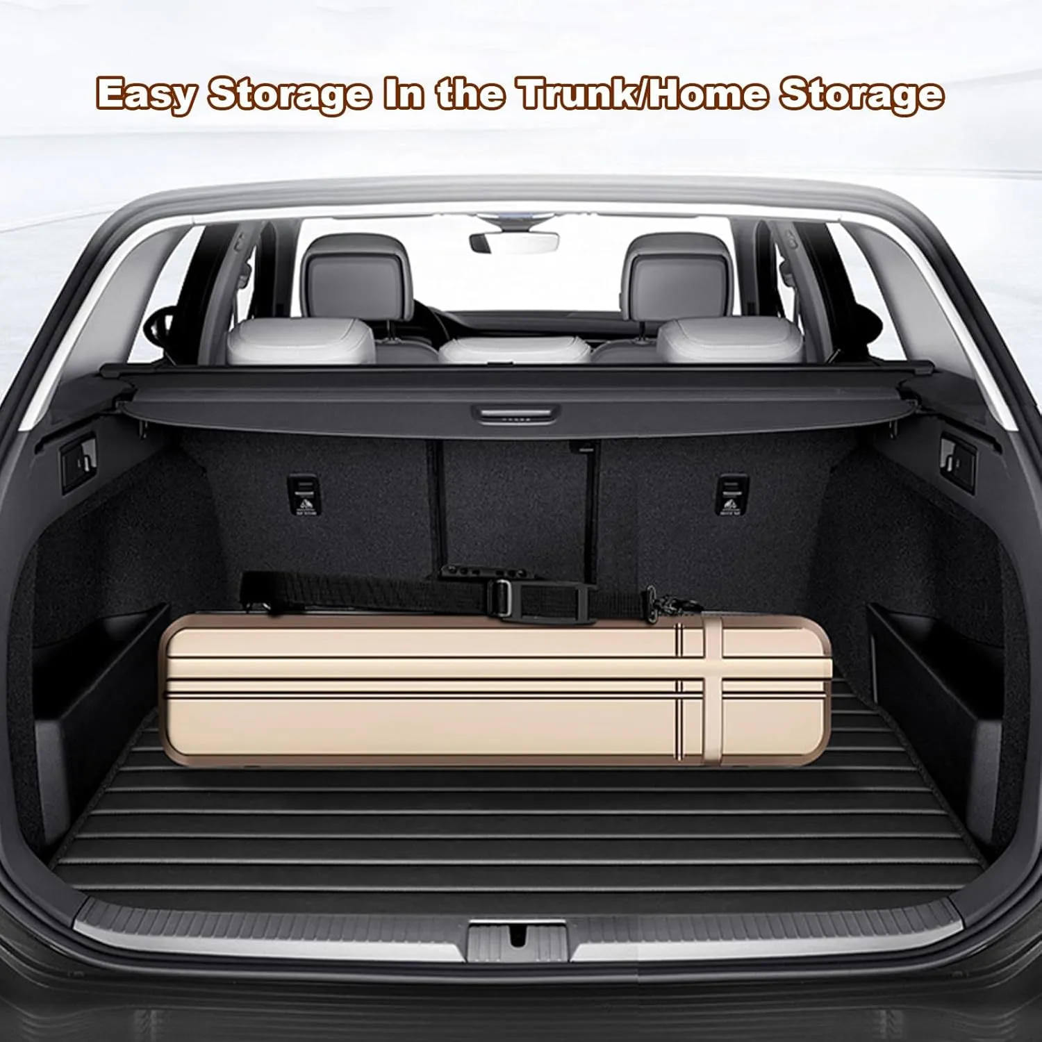 LANGSTON Fishing Rod Case, Fishing Pole Carrier Case Bag, Double Zipper Design, Carrying Handles, Non Slip Bottom, Hard Shell Fishing Tackle Storage Box for Travel Fishing,C,31.5In/80cm
