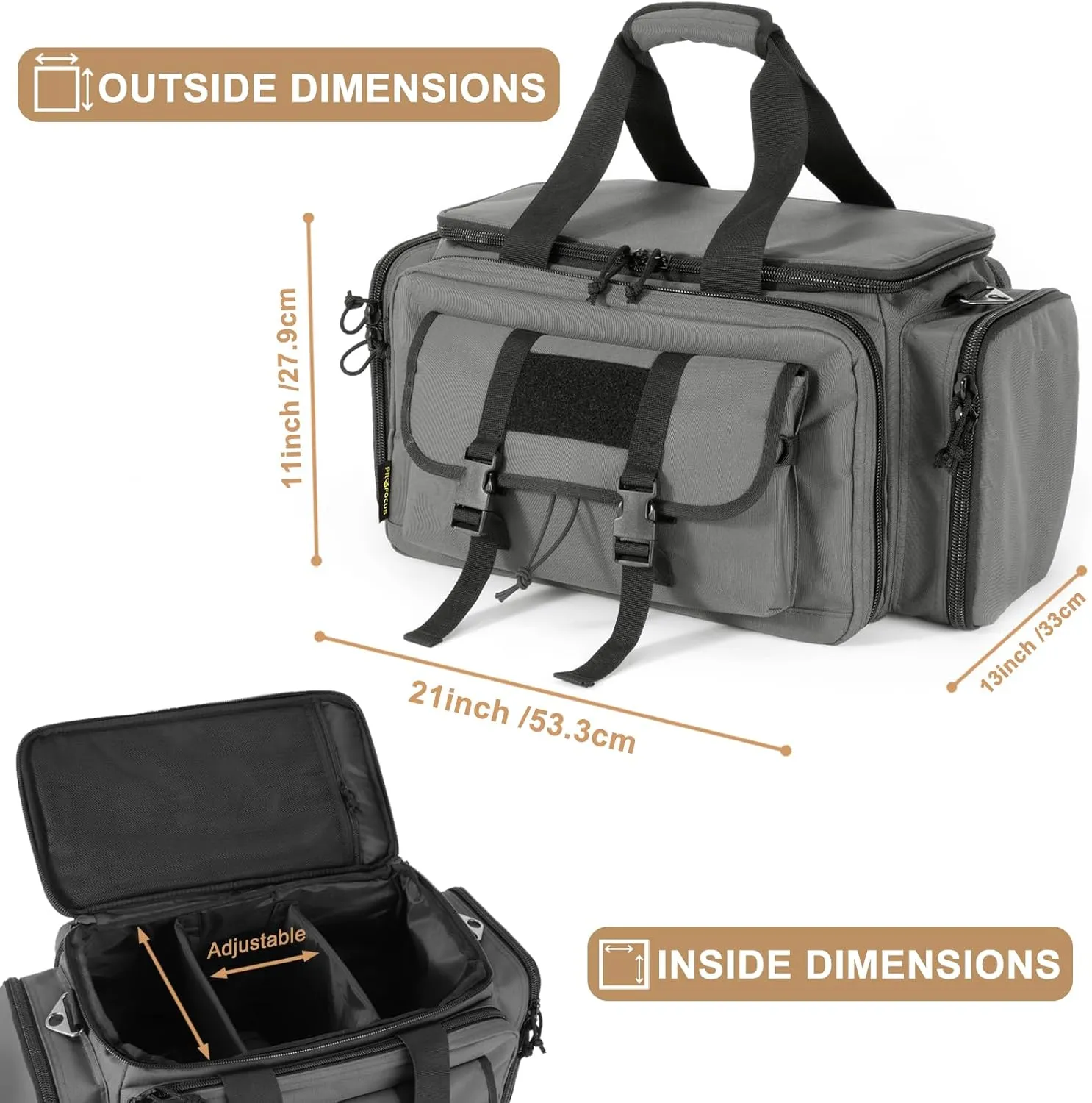 Large Range Bag -Tactical 4  Pistol Case with Lockable Zippers for Shooting Range Outdoor Hunting Revolver Bag Gun Carrying Case for pistol(GREY)