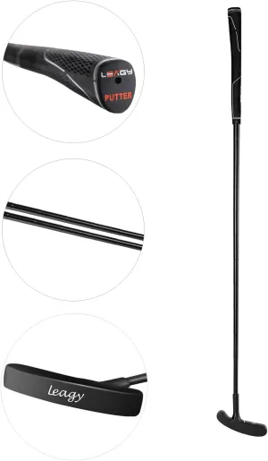 LEAGY Timeless Classic Golf Putter 35" Length - Putt Putt Style Two-Way Head and Premium Rubber Grip for Male & Female Right or Left Handed Golfers