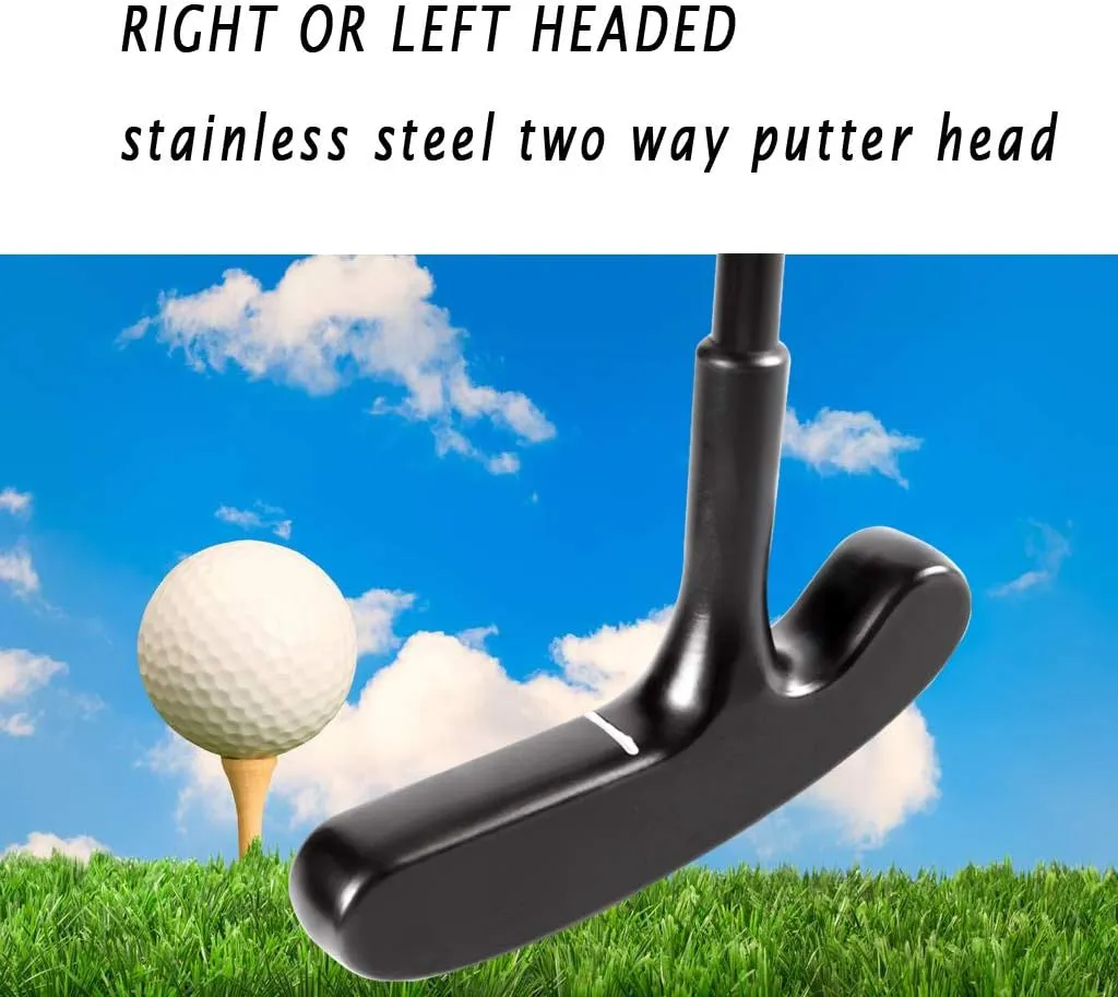 LEAGY Timeless Classic Golf Putter 35" Length - Putt Putt Style Two-Way Head and Premium Rubber Grip for Male & Female Right or Left Handed Golfers