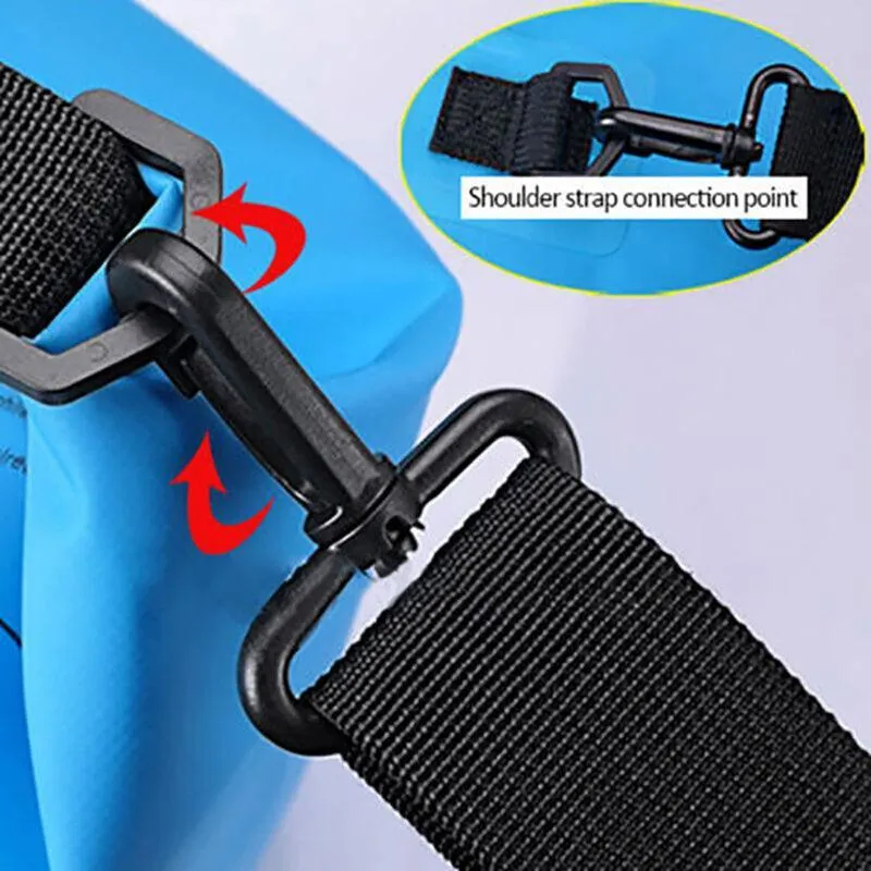 Light Blue Waterproof Bag Dry Sack Fishing Camping Canoeing Outdoor 2/5/10/15/20/30 L