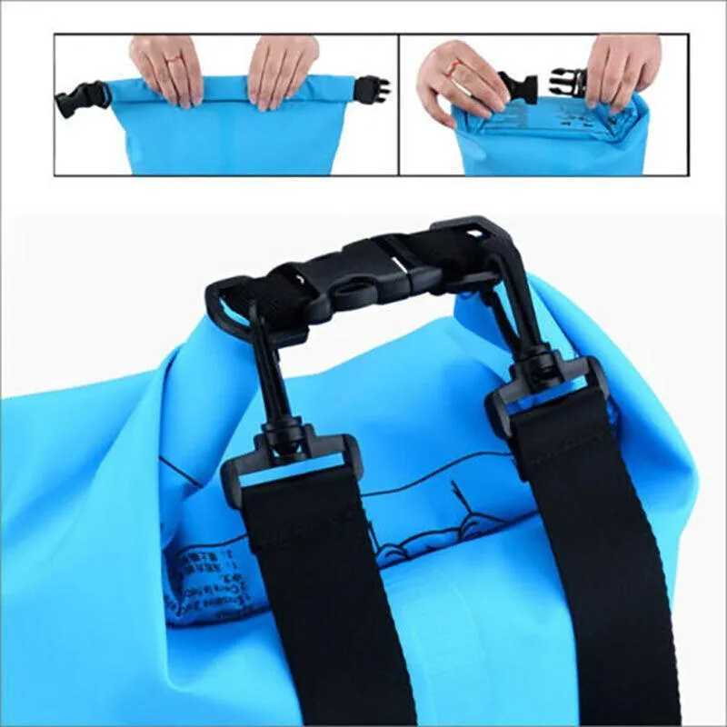 Light Blue Waterproof Bag Dry Sack Fishing Camping Canoeing Outdoor 2/5/10/15/20/30 L