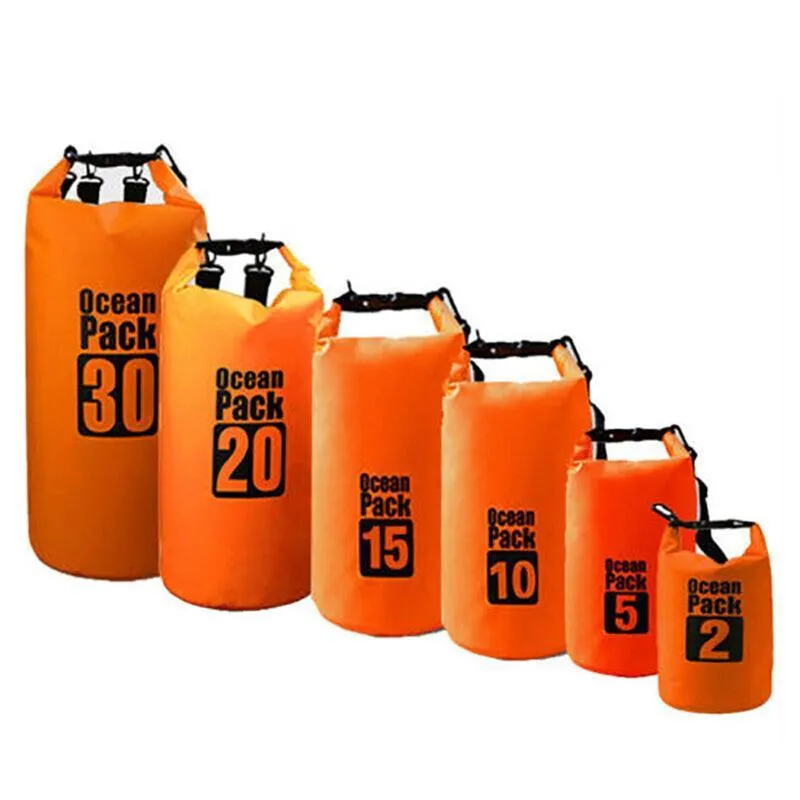 Light Blue Waterproof Bag Dry Sack Fishing Camping Canoeing Outdoor 2/5/10/15/20/30 L