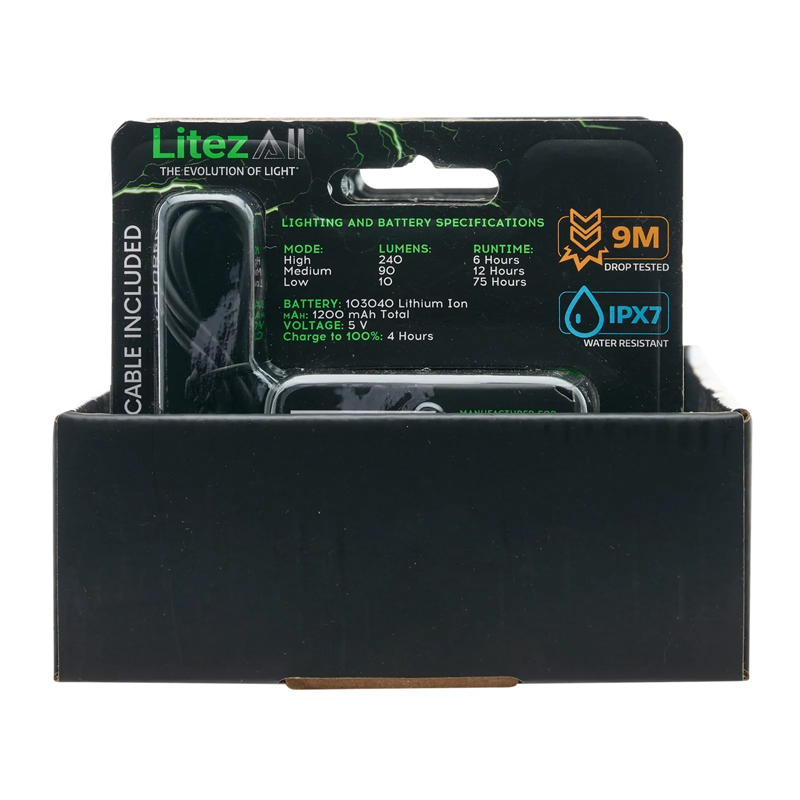 LitezAll Nearly Invincible™ Rechargeable Head Lamp