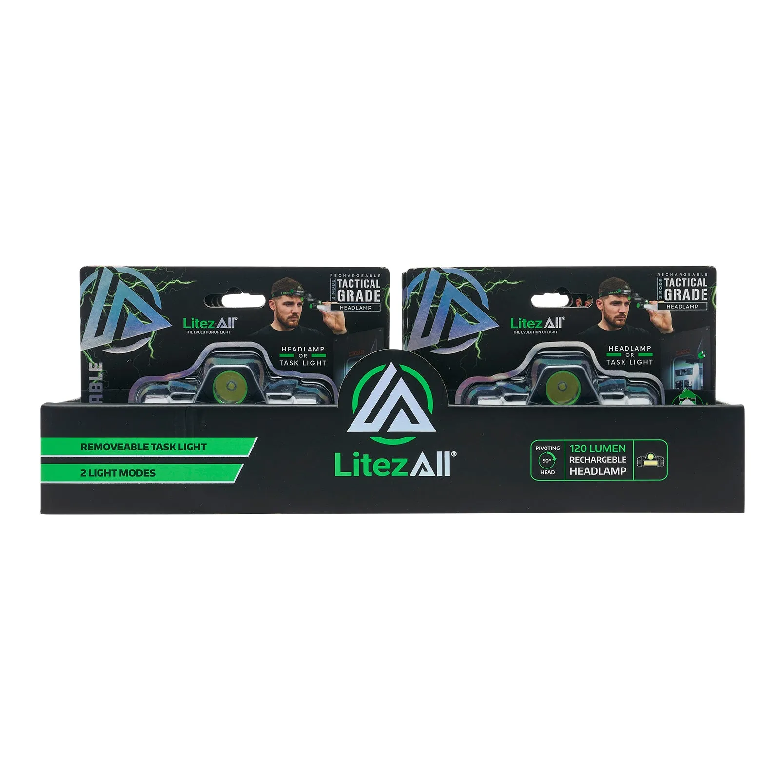 LitezAll Rechargeable Dual Mode Headlamp