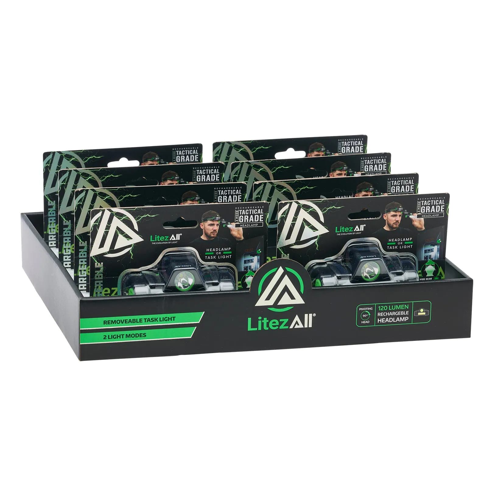 LitezAll Rechargeable Dual Mode Headlamp