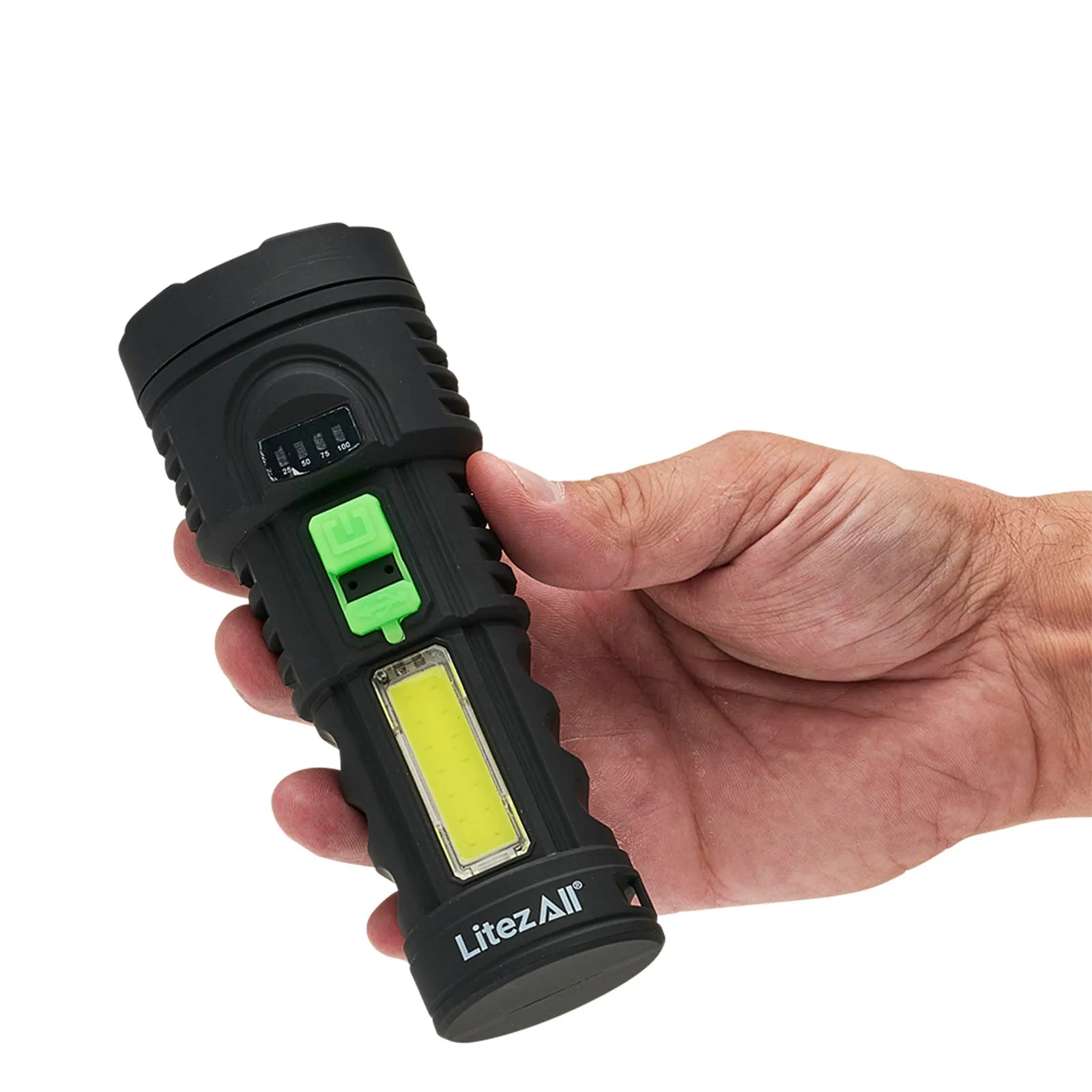 LitezAll Rechargeable Flashlight and Headlamp Combo Pack