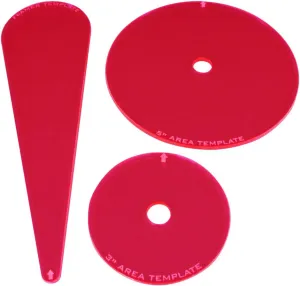LITKO Template Set | Compatible with Warhammer 40,000, Shadow War: Armageddon | 3-Piece Acrylic Blast & Flamer Template Kit (Fluorescent Pink)
