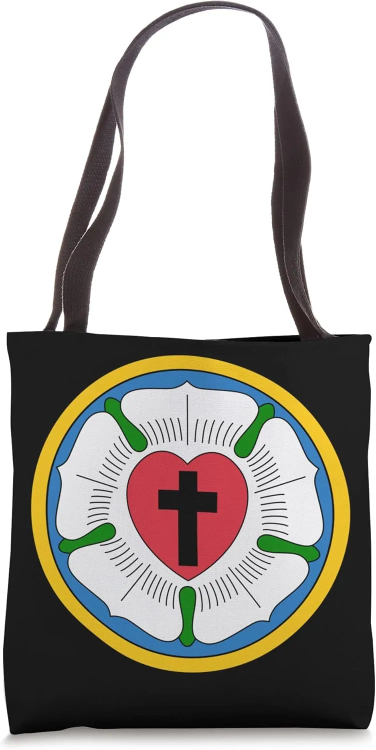 Lutheran 95 Theses Martin Luther Rose Reformation Concords Tote Bag