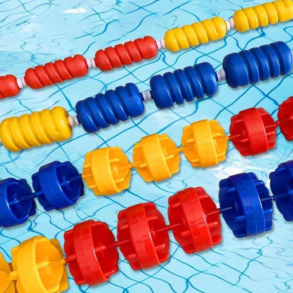 LXXW Swimming Pool Lane Rope Safety Divider Rope, Pool Shallow Area Divider, Swimming Lane Float for Shallow/Deep End Competition/Beach with Floats(Diameter 6cm,7m/22.96ft)