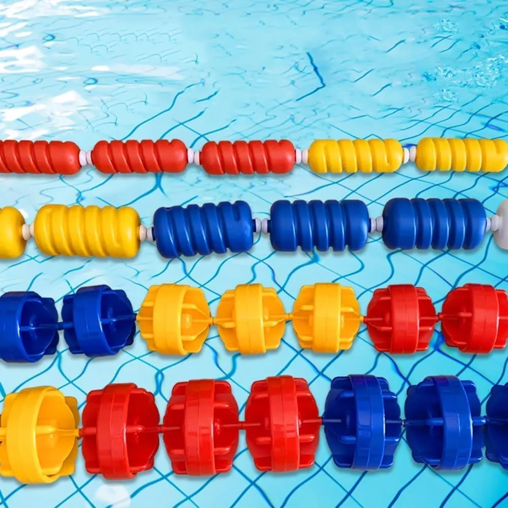 LXXW Swimming Pool Lane Rope Safety Divider Rope, Pool Shallow Area Divider, Swimming Lane Float for Shallow/Deep End Competition/Beach with Floats(Diameter 6cm,7m/22.96ft)
