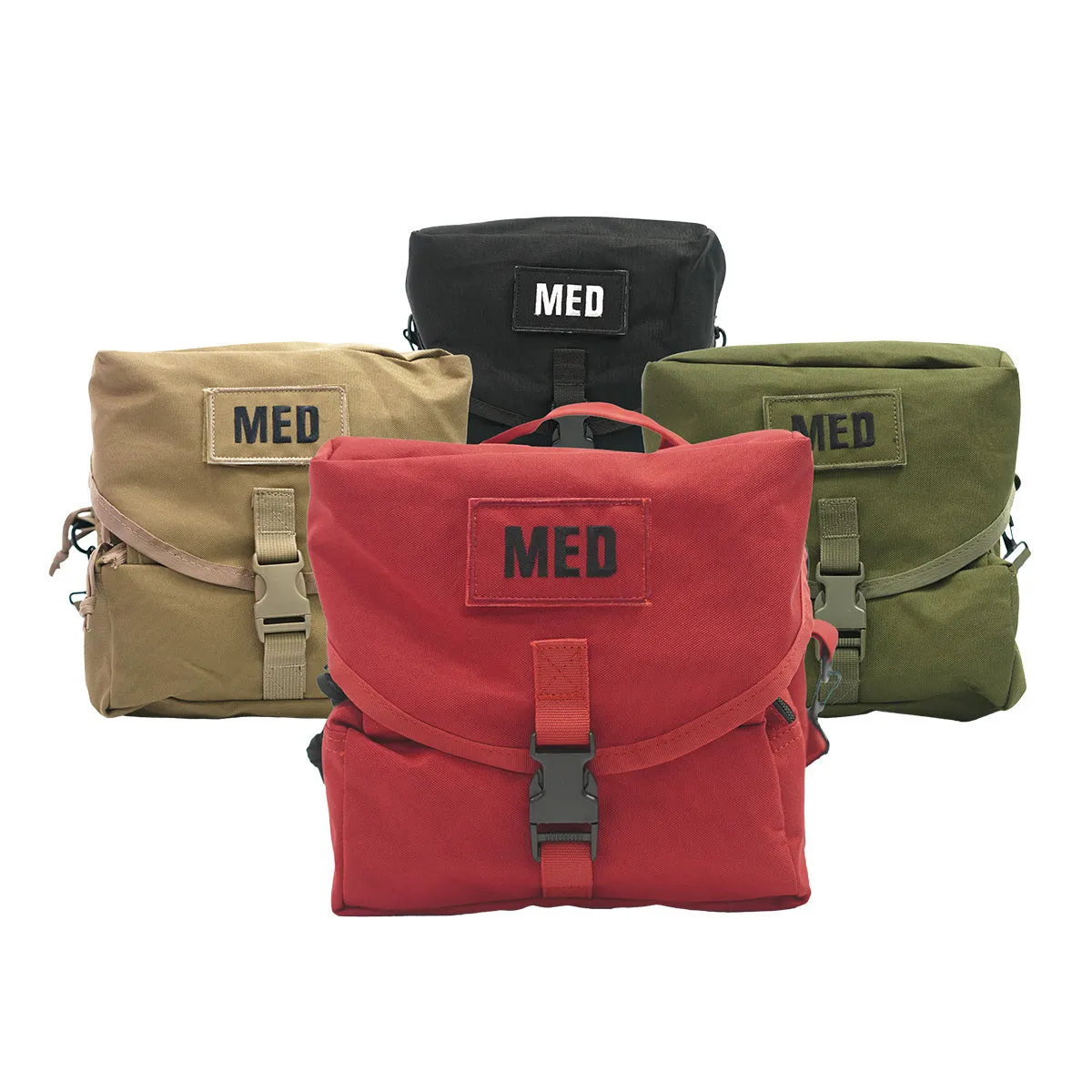 M-3 Medic First Aid Tri-Fold Bag - Red