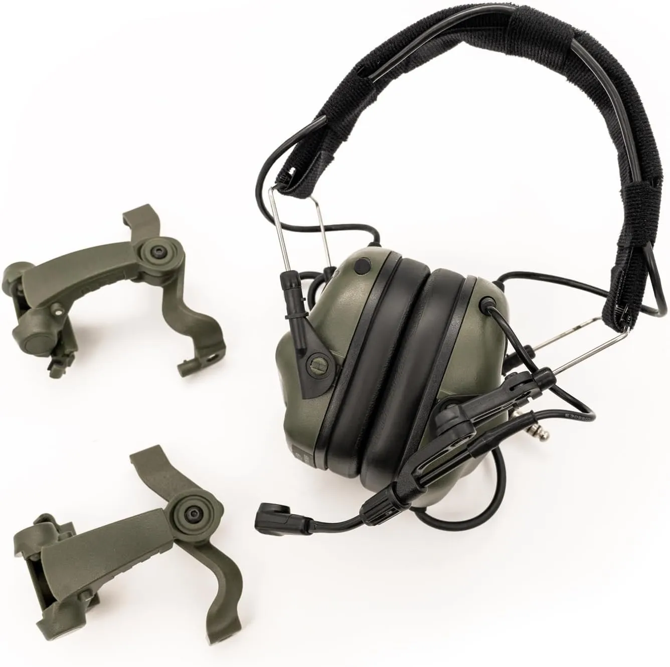 M32X Tactical Headset for Helmet with ARC Rail Helmet Mount Adapters - Noise Canceling Headphones for Shooting & Hunting Earmuffs