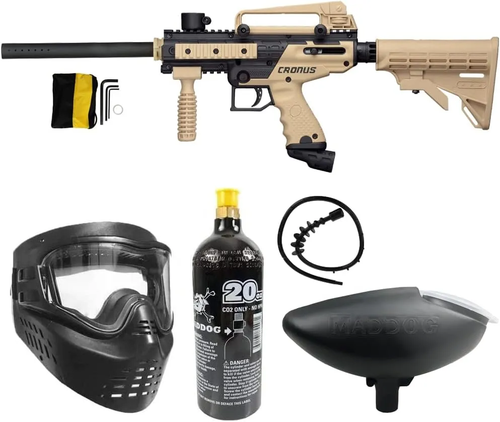 Maddog Tippmann Cronus Tactical Bronze Paintball Marker Starter Package
