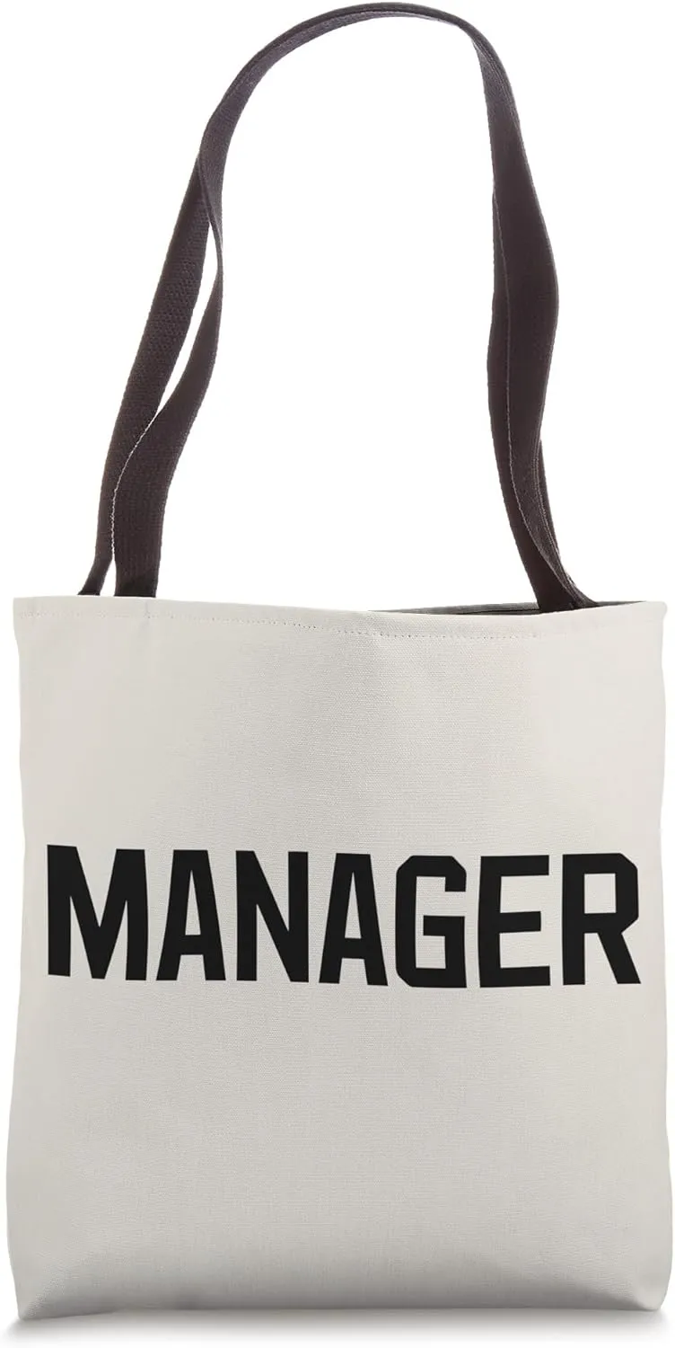 MANAGER Black Text Design Ideal for Leadership Roles Tote Bag