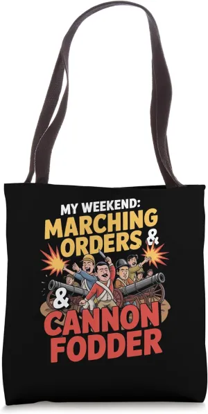 Marching Into History With Civil War Reenactment Gear Tote Bag
