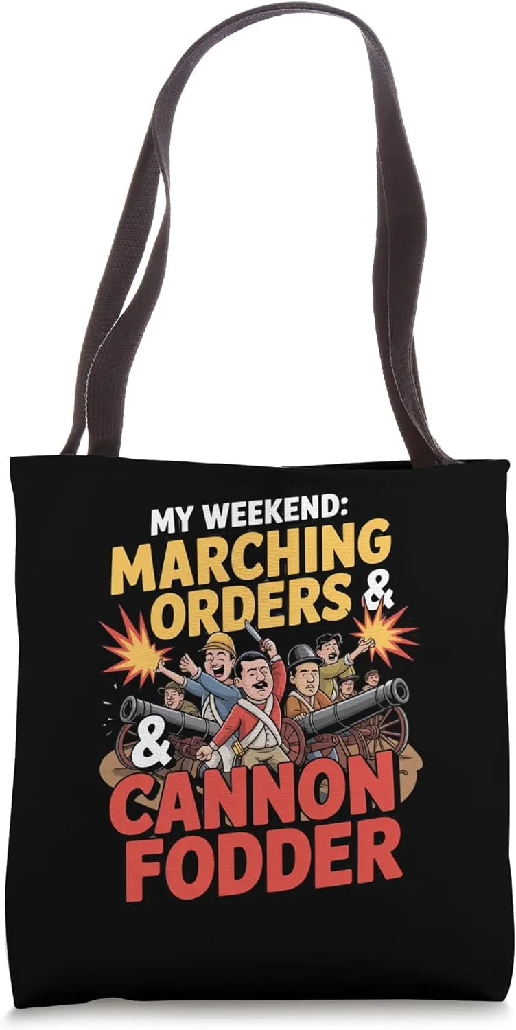 Marching Into History With Civil War Reenactment Gear Tote Bag