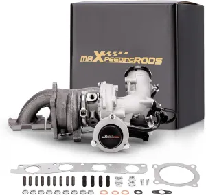 maXpeedingrods K03 Turbo Turbocharger Kit for 2009-2017 Audi A4 A5 A6 Quattro allroad Q5 L4 2.0L with CDNB CDNC CAEA CAEB CFKA Engine, for Volkswagen Passat Seat Exeo, 06H145702L, Basic PVL Series