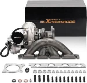 maXpeedingrods K03 Turbo Turbocharger Kit for Audi A4 2.0T for B7 BUL BWE BWT 2005-2009, 53039880106 06D145701B, Basic VL Series