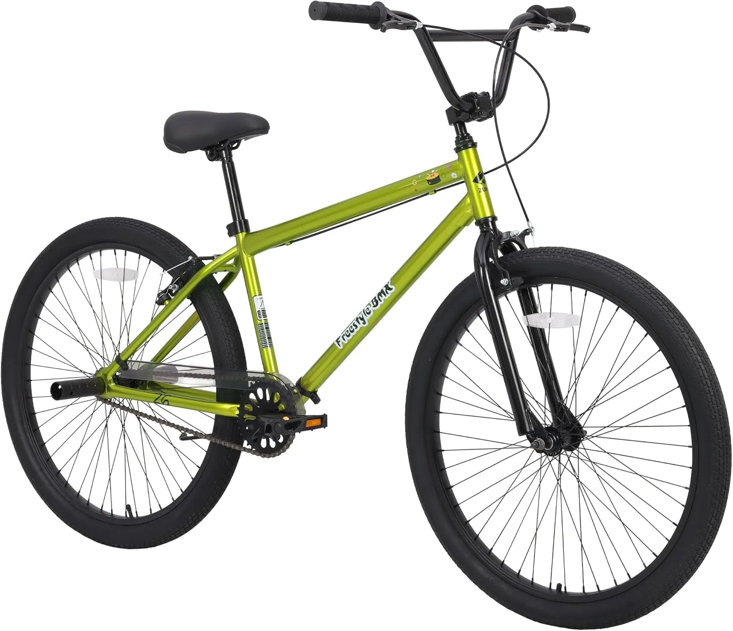 MEGHNA 26 inch Mountain Bike Single Speed Unique BMX Style Handlebar Bicycle V - Brake and Caliper Brake Mountain Bike for Teens Junior Unisex Adult to Going to School, Hanging Out, Short Trip