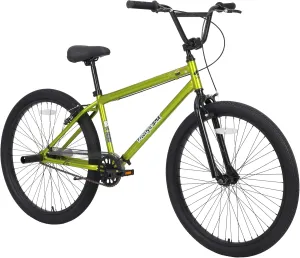 MEGHNA 26 inch Mountain Bike Single Speed Unique BMX Style Handlebar Bicycle V - Brake and Caliper Brake Mountain Bike for Teens Junior Unisex Adult to Going to School, Hanging Out, Short Trip