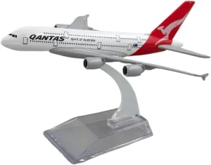 Mini Aircraft Model 1:400 for Australian A380 Die-cast Alloy Aircraft Model Miniature Decorations Collector's Edition Airplane Kit