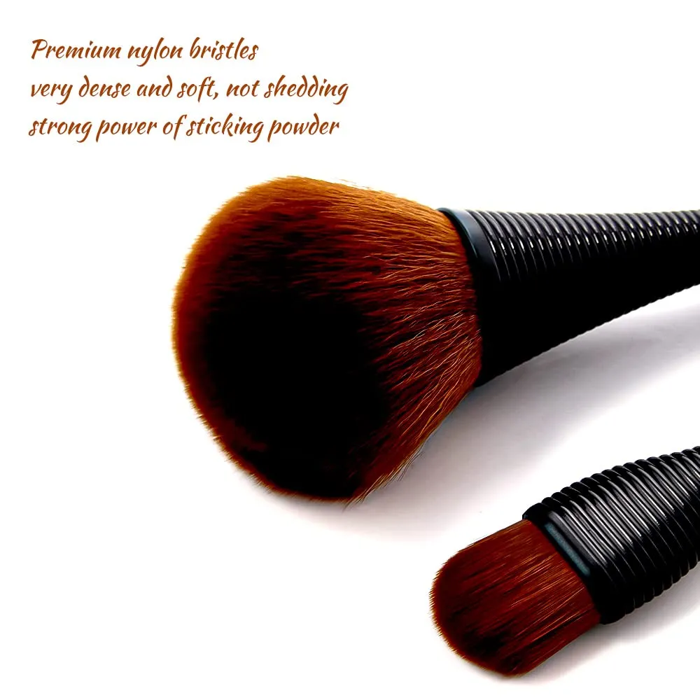 Mini Makeup Brushes 5pcs Lolipop Makeup Brush Set, Premium Synthetic Kabuki Make Up Brush Kit Foundation Powder Eyeshadow Portable Professional Cosmetic Tools 45-4
