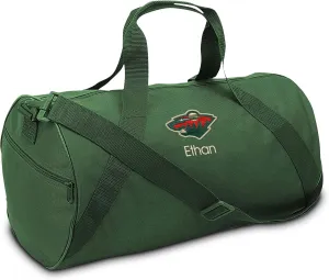 Minnesota Wild Personalized Youth Duffel Bag (Forest Green)