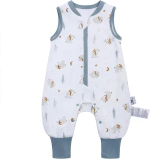 Miracle Baby Toddler Sleep Sack with Feet, 1.0 TOG Wearable Blanket Baby with Legs Sleeveless Baby Sleeping Bag for Walker