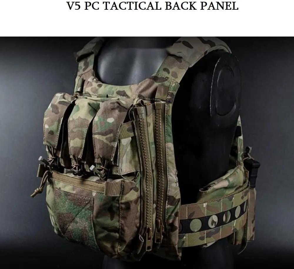 MOLLE Back Panel Banger Zipper on Pouch Triple Mag Holder Tactical Expansion Bag for Hunting Airsoft Vest