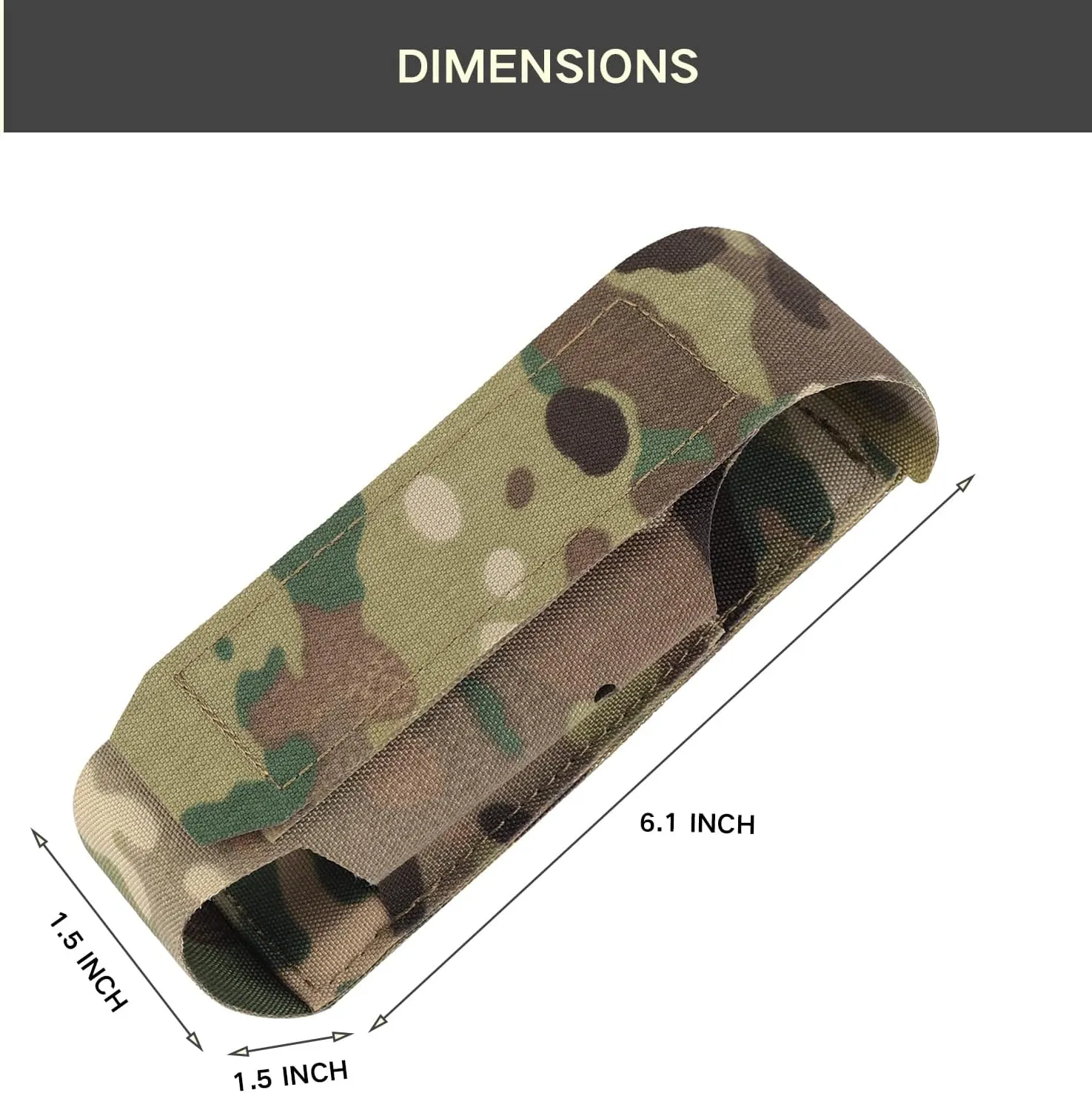 Molle Flashlight Holster TKO Tactical Pouch Nylon Small Tool Kit Multifunctional Storage Pouches as External Expansion Adapter Bag for Duty Belt Vest Backpack