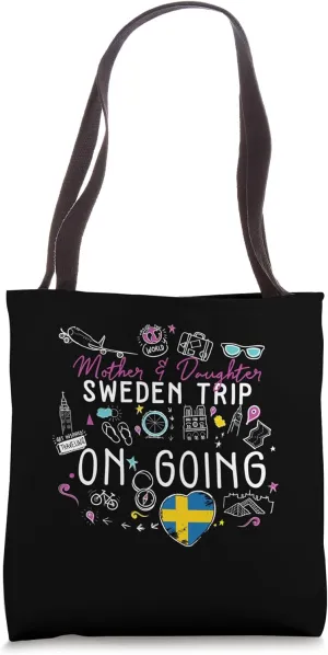 Mother And Daughter Trip In Progress Sweden Travel Matching Tote Bag