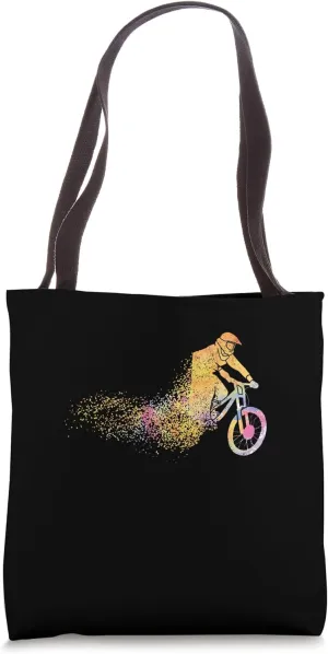 Mountain Bike MTB Bicycle Downhill Biking Biker CyclistDown Tote Bag