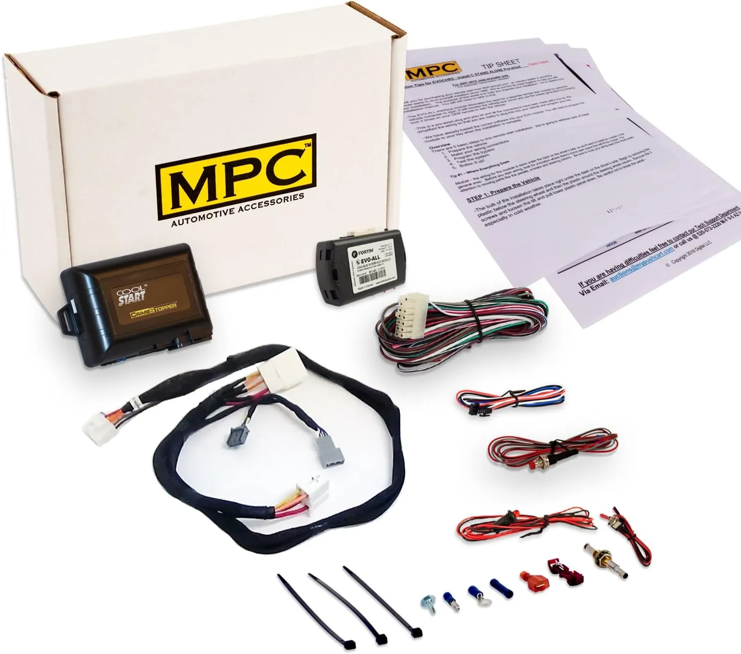 MPC Complete 2-Way LCD Remote Start Compatible with Honda Accord 2008-2012 - Plug & Play - w/T-Harness
