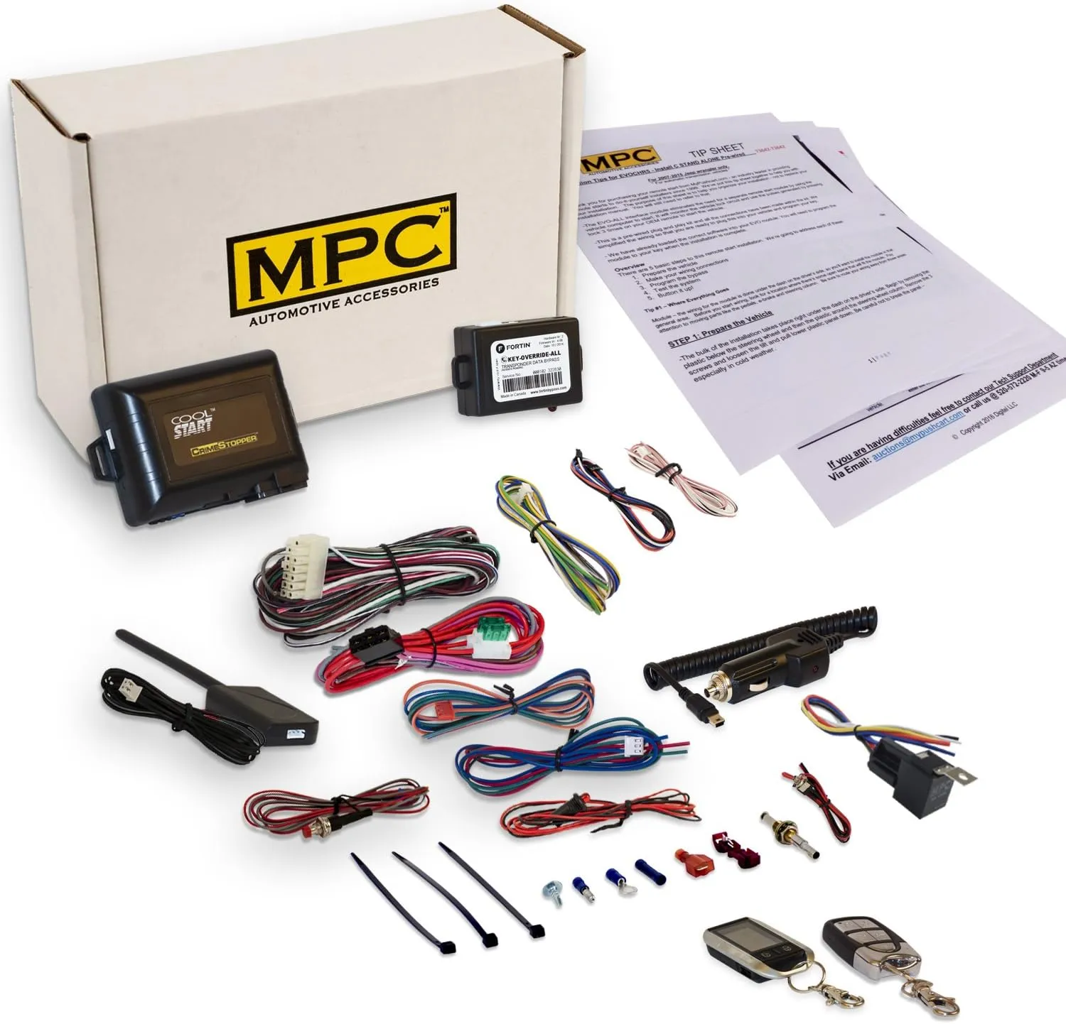 MPC Complete 2-Way LCD Remote Start Kit with Keyless Entry and Data Module Compatible with Ford Crown Victoria 2010-2012