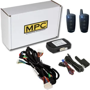 MPC Complete Plug-n-Play (2) 4-Button 2-Way Extended Range Remote Start Kit Compatible with Toyota Camry 2012-2017 Hybrid - Push-to-Start - T-Harness - Firmware Preloaded
